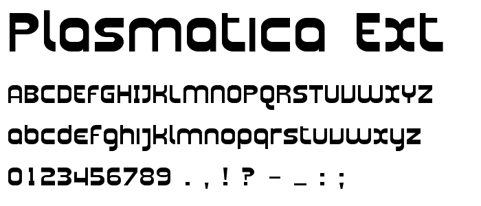 Plasmatica Ext font